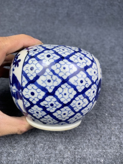 古玩陶瓷晚清青花加官晉爵大水洗拍賣，當前價格5888元