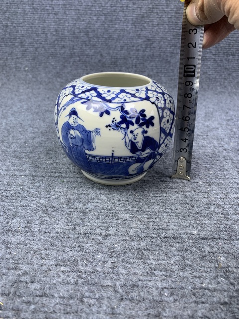 古玩陶瓷晚清青花加官晉爵大水洗拍賣，當前價格5888元