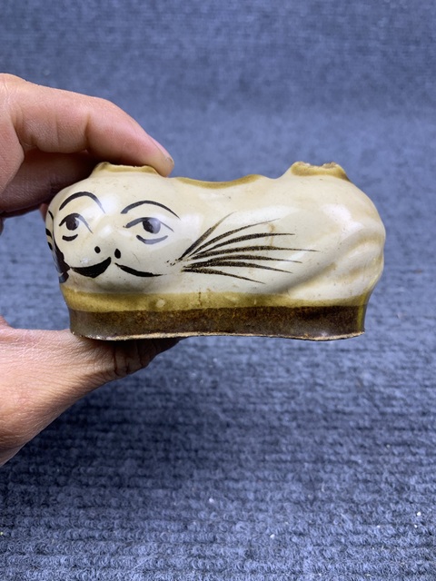 古玩陶瓷磁州窯貓型水盂拍賣，當前價格888元