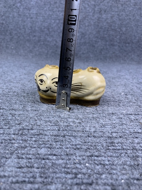 古玩陶瓷磁州窯貓型水盂拍賣，當前價格888元
