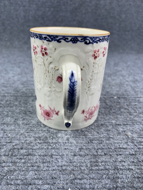 古玩陶瓷青花胭脂紅描金馬克杯拍賣，當前價格1888元