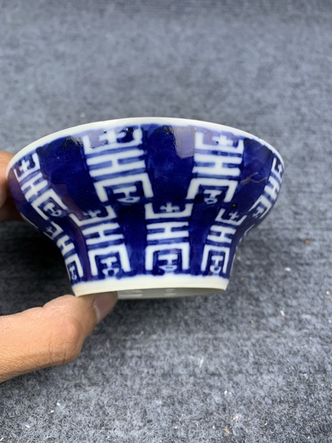 古玩陶瓷青花壽字紋蓋碗拍賣(mài)，當(dāng)前價(jià)格2888元