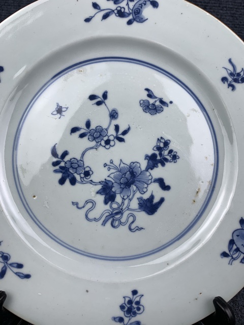 古玩陶瓷青花花卉紋盤拍賣，當前價格900元