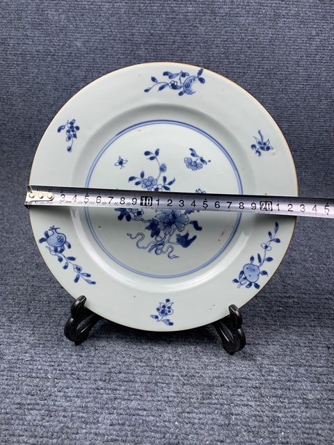 古玩陶瓷青花花卉紋盤拍賣，當前價格900元
