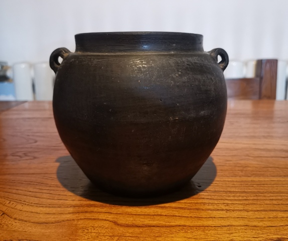 古玩陶瓷元代·黑陶雙系罐拍賣,當前價格2600元