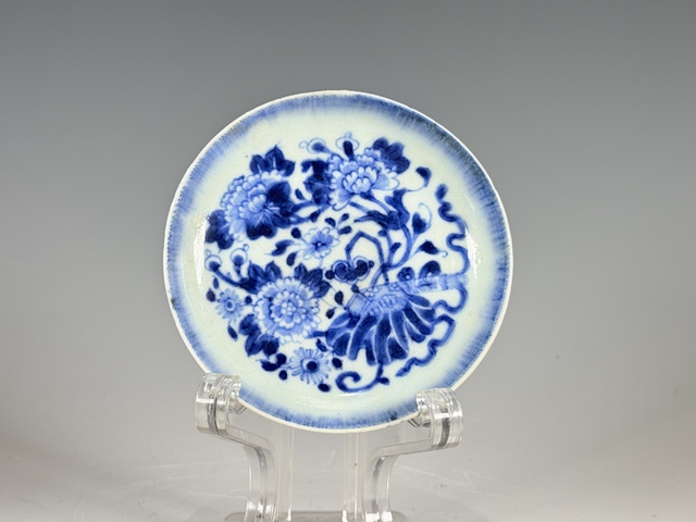 古玩陶瓷清康熙·精品青花花卉紋杯碟拍賣，當前價格1500元