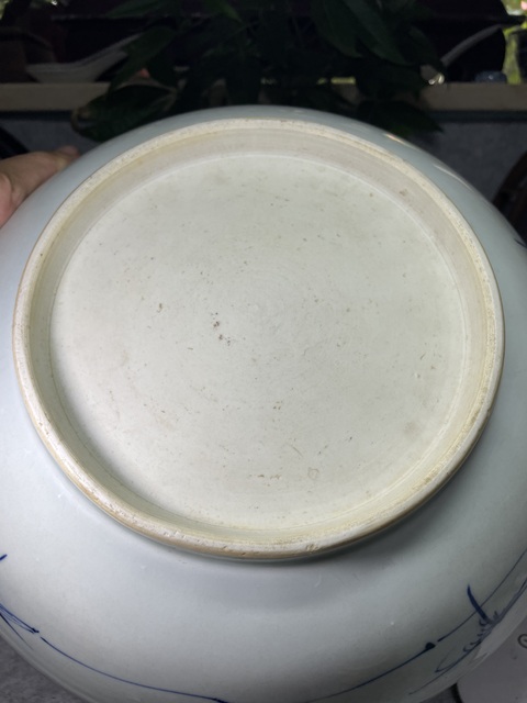古玩陶瓷雍乾傳世頂級青花獅子繡球紋大盤拍賣,當前價格4899元