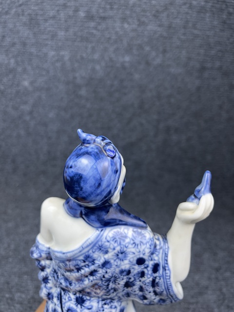 古玩陶瓷青花八仙人物塑像拍賣，當前價格1600元