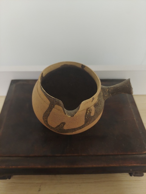 古玩陶瓷陶胎褐釉分茶器拍賣,當前價格850元