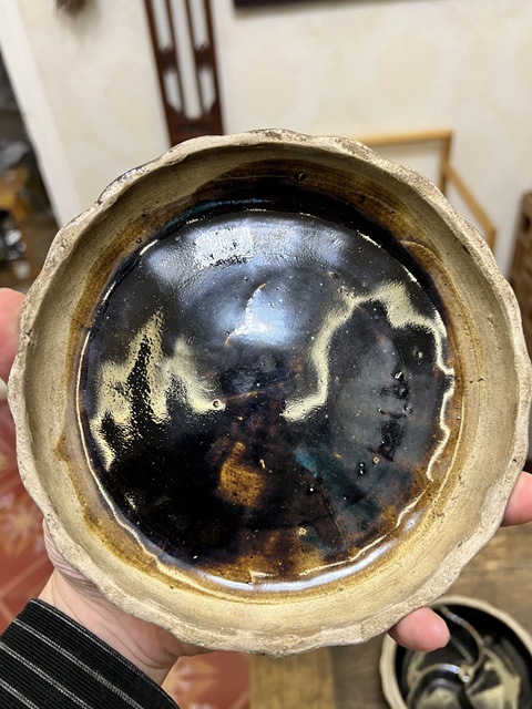 古玩陶瓷清代磁州窯南瓜型文房蓋盒拍賣,當前價格3200元