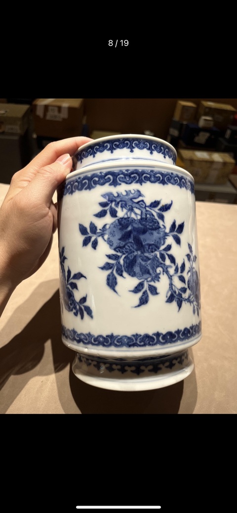 古玩陶瓷青花燈籠尊拍賣，當前價格18500元