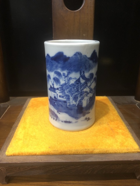 中国古玩 青花人物山水风景 香盒 中国古玩 青花人物山水风景 香盒 中国古玩 青花人物山水风景 香盒