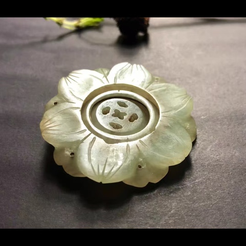 古玩玉器清代天然翡翠雕“轉芯佩”拍賣，當前價格13000元
