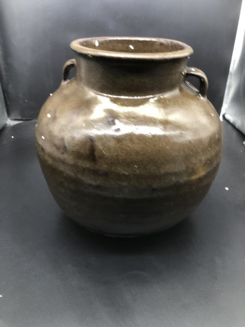 古玩陶瓷元代磁州窯茶葉末釉雙系罐拍賣,當(dāng)前價(jià)格598元