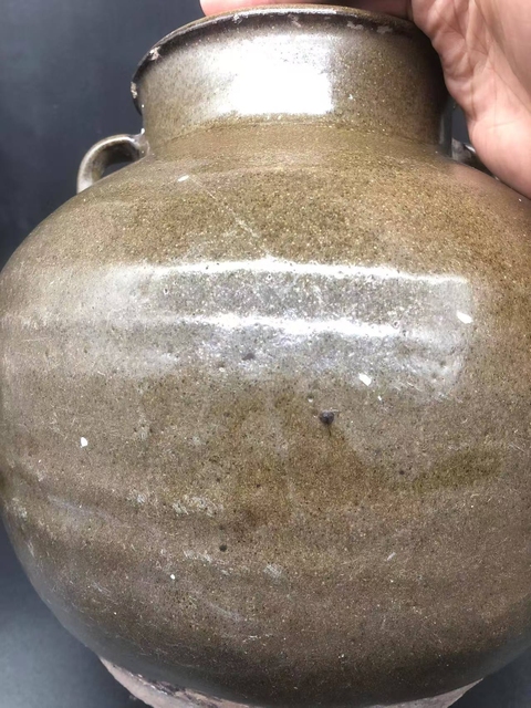 古玩陶瓷元代磁州窯茶葉末釉雙系罐拍賣,當(dāng)前價(jià)格598元