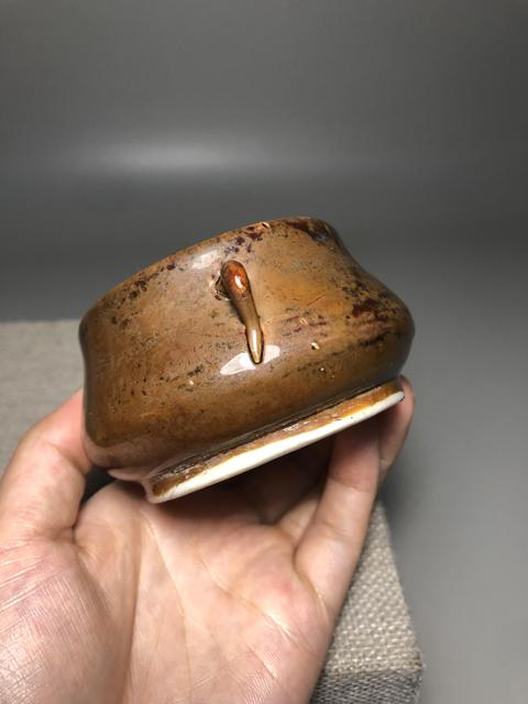 古玩陶瓷清，紫金釉雙耳爐拍賣，當前價格1200元