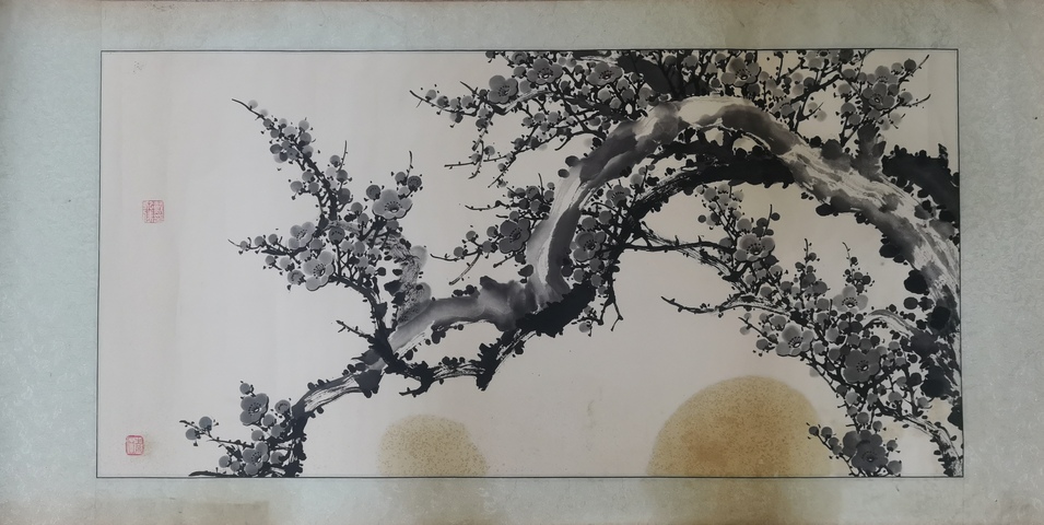古玩字畫中國書畫家協會會員著名墨梅畫家戴永勝梅花拍賣，當前價格899元