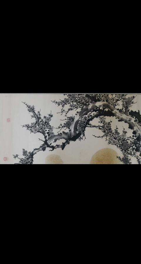 古玩字畫中國書畫家協會會員著名墨梅畫家戴永勝梅花拍賣，當前價格899元