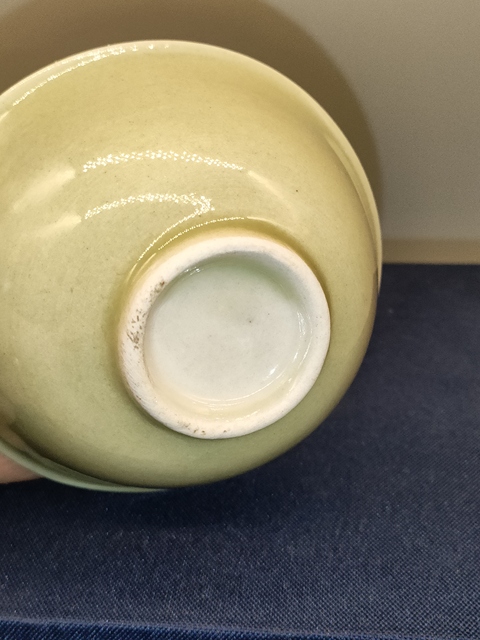 古玩陶瓷清末民初,淡青釉茶碗,茶園拍賣,當前價格399元