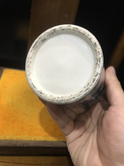 古玩陶瓷(精品文房)晚清-光緒-四愛圖-青花筆筒拍賣,當前價格2394元