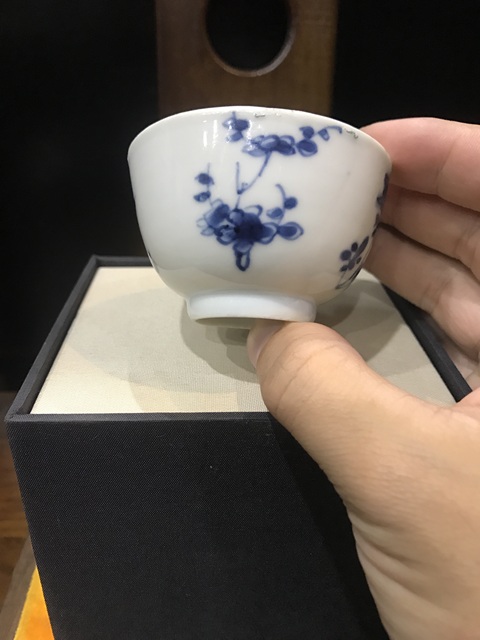 古玩陶瓷(精品主人杯)清-康熙-十二花神-梅花青花主人杯拍賣,當前價格882元