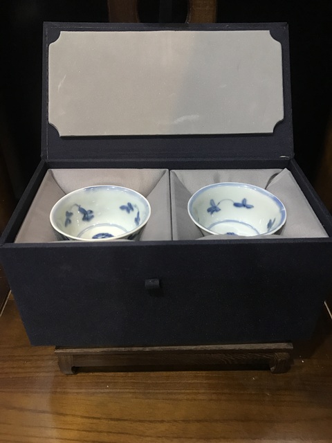 古玩陶瓷(精品主人杯)清-康熙-三多花卉紋-青花主人杯一對拍賣,當(dāng)前價格1287元
