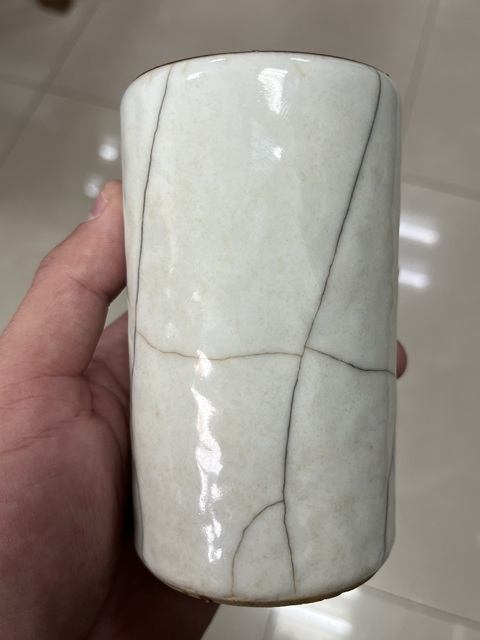 古玩陶瓷仿官釉筆筒拍賣,當前價格15800元
