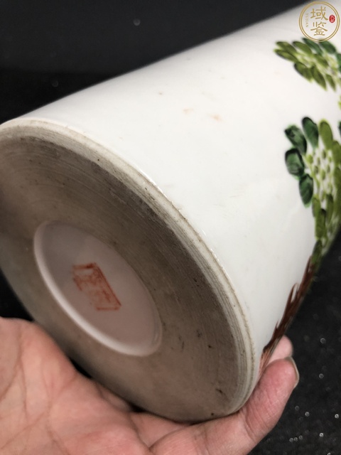 古玩陶瓷民國花鳥紋帽筒拍賣,當前價格1780元