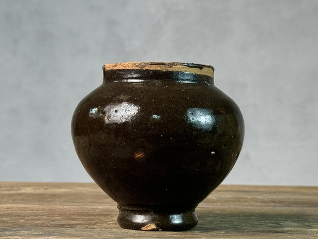 古玩陶瓷磁州窯茶葉末釉茶入拍賣,當前價格789元