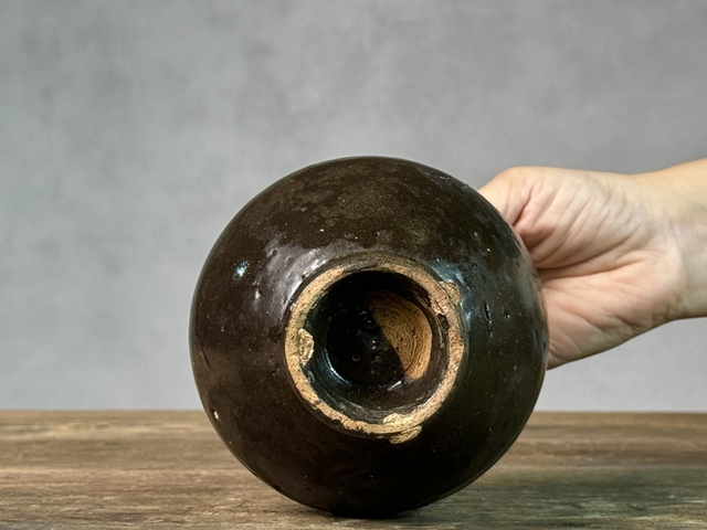 古玩陶瓷磁州窯茶葉末釉茶入拍賣,當前價格789元