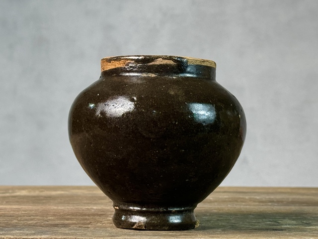 古玩陶瓷磁州窯茶葉末釉茶入拍賣,當前價格789元