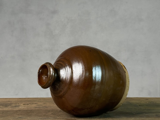 古玩陶瓷磁州窯褐釉嘟嚕瓶拍賣，當(dāng)前價格1380元