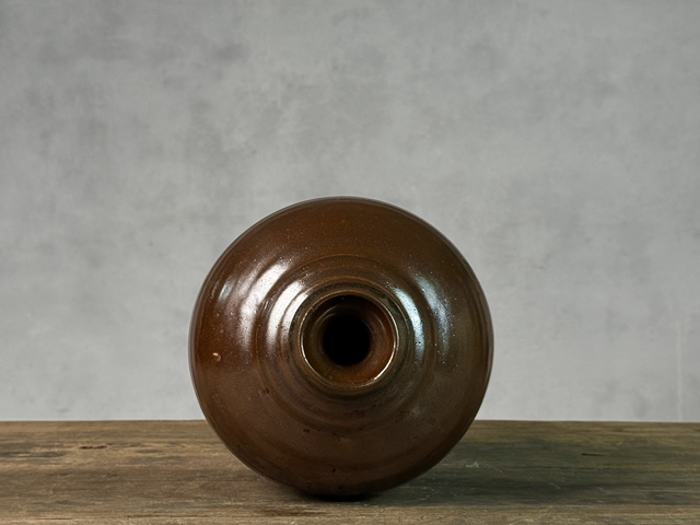 古玩陶瓷磁州窯褐釉嘟嚕瓶拍賣，當(dāng)前價格1380元