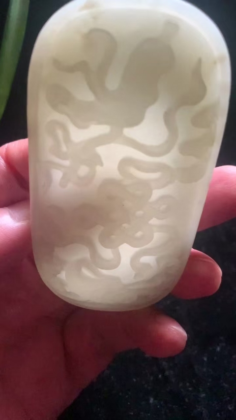 古玩玉器清代和田玉雕瓦佩拍賣,當前價格24000元