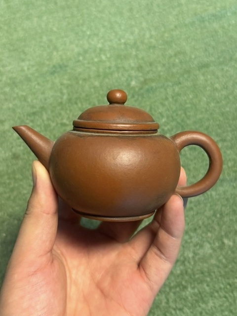 古玩雜項【精品紫砂壺·平桃作別煙-孟臣款】水平紫砂壺拍賣，當前價格19999元