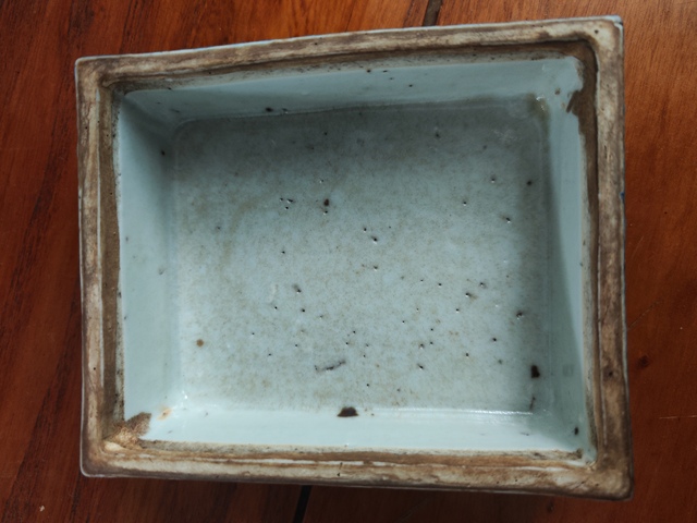 古玩陶瓷青花素三彩蓋盒拍賣,當前價格4600元