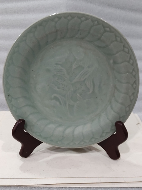 古玩陶瓷青釉盤拍賣,當前價格680元