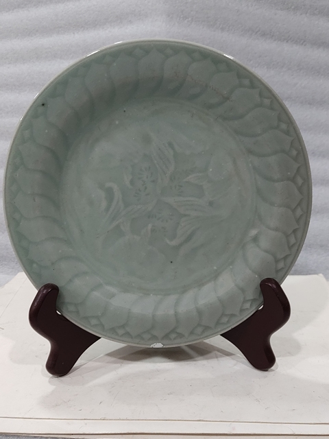 古玩陶瓷青釉盤拍賣,當前價格680元