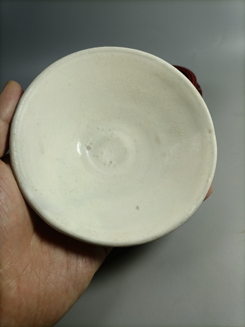 古玩陶瓷宋磁州窯白釉盞拍賣,當前價格900元