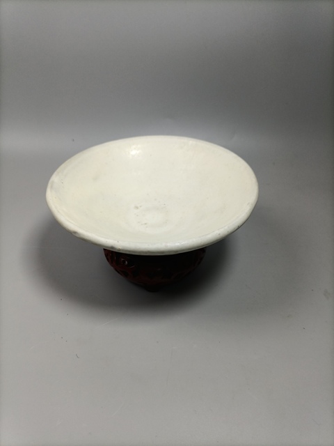 古玩陶瓷宋磁州窯白釉盞拍賣,當前價格900元