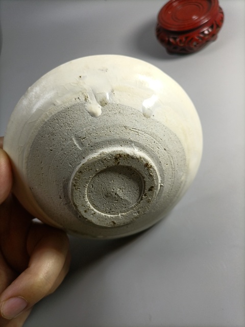 古玩陶瓷宋磁州窯白釉盞拍賣,當前價格900元