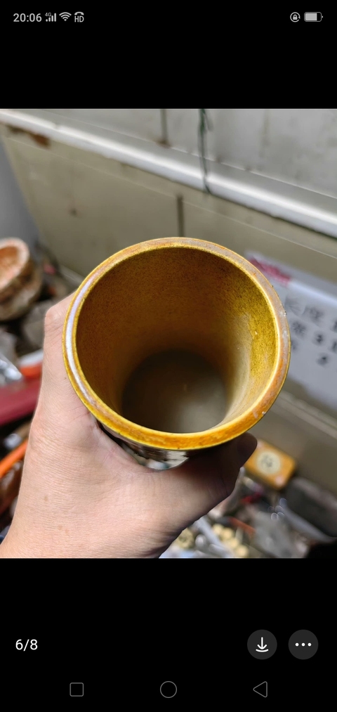 古玩陶瓷梅紋筆筒拍賣,當(dāng)前價格658元
