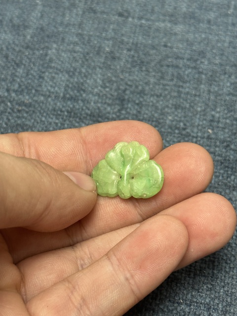 古玩玉器清代天然翡翠花片拍賣,當前價格269元