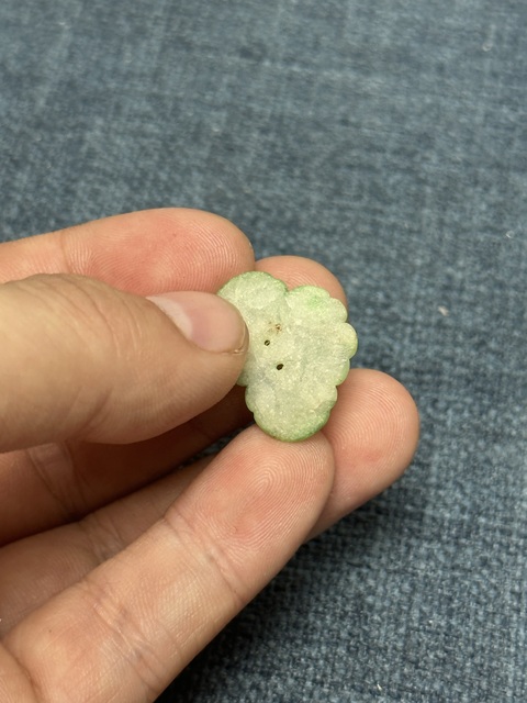 古玩玉器清代天然翡翠花片拍賣,當前價格269元
