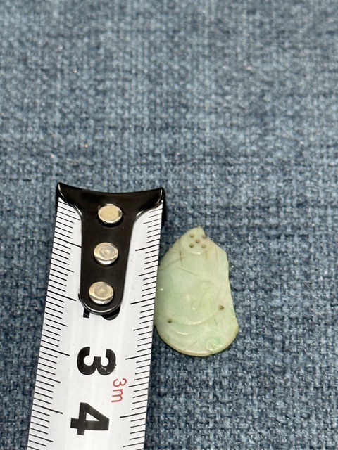 古玩玉器清代精品天然翡翠“蝙蝠”花片拍賣,當前價格169元