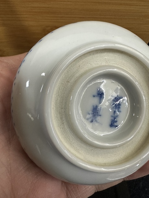 古玩陶瓷清末民初青花山水人物印盒拍賣，當前價格999元