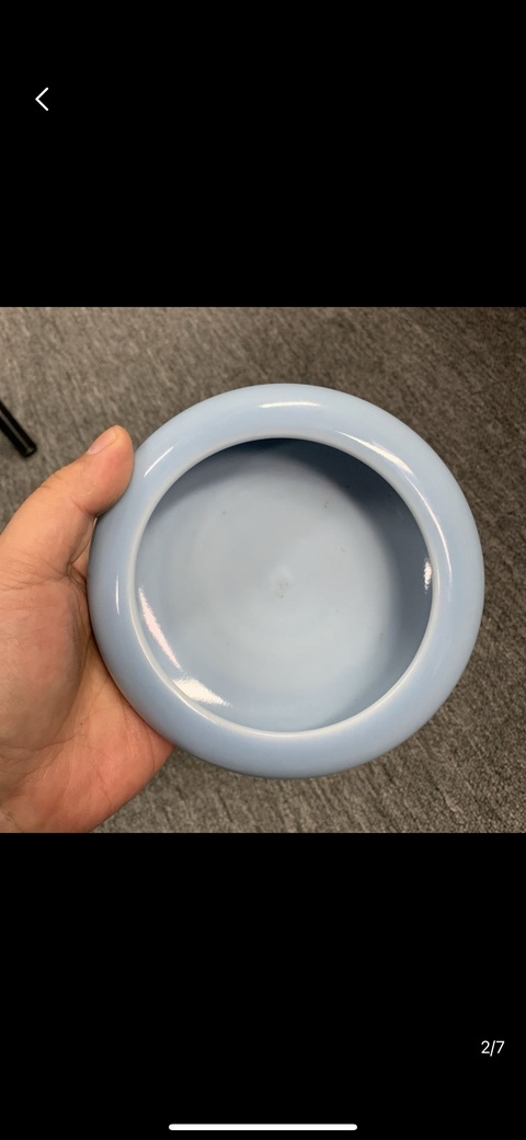 古玩陶瓷藍釉洗真品鑒賞圖