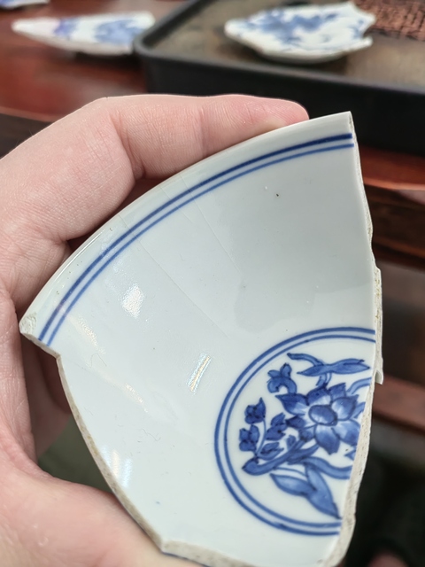 古玩陶瓷清代康熙青花標本拍賣，當前價格388元