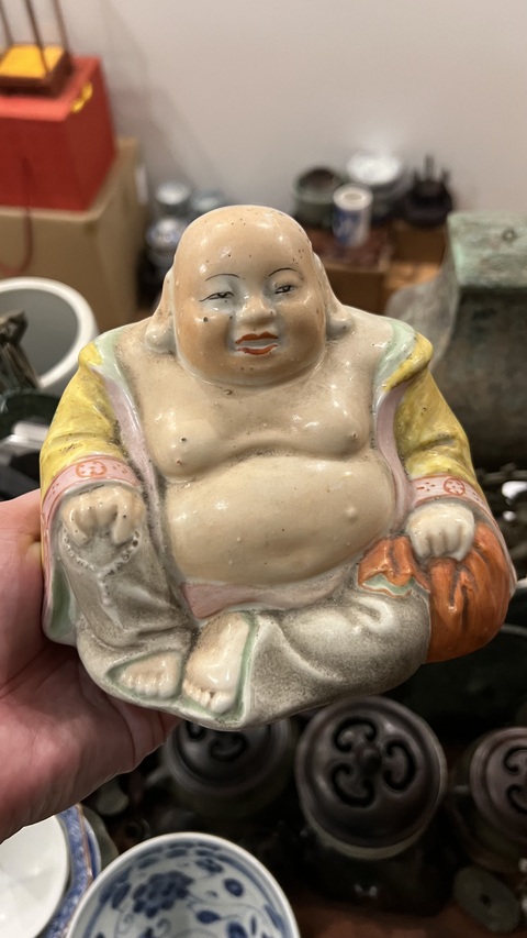 古玩陶瓷彌勒佛塑像拍賣,當前價格399元