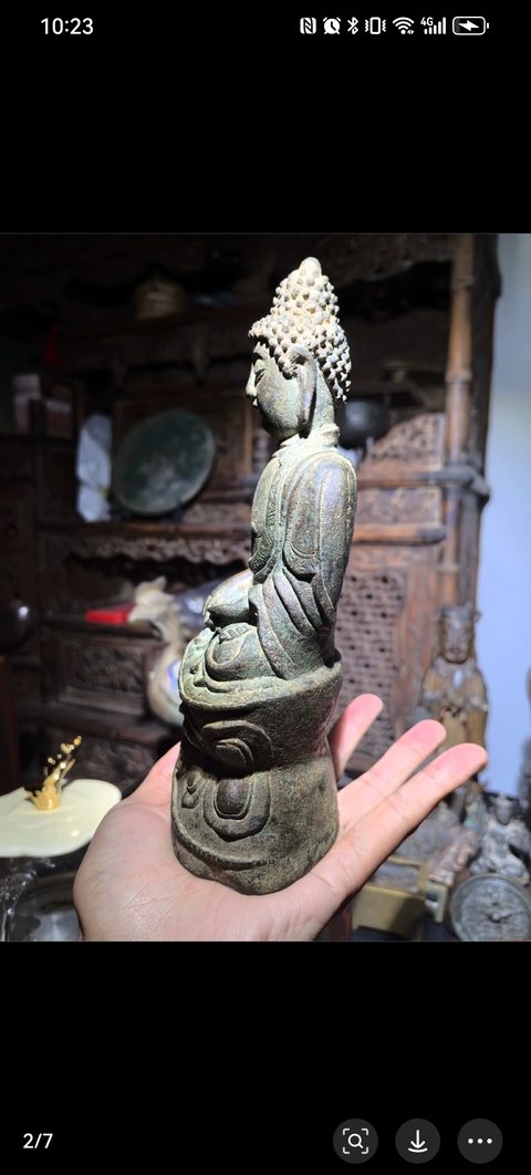 古玩銅器明代釋迦摩尼佛造像拍賣，當前價格21000元